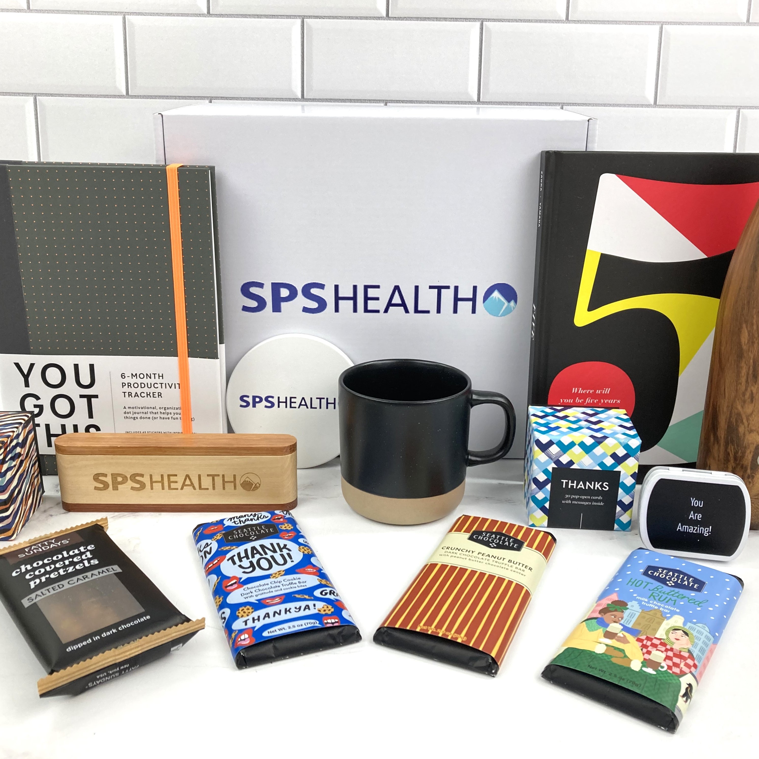 Branded baskets showcasing various logos and designs.