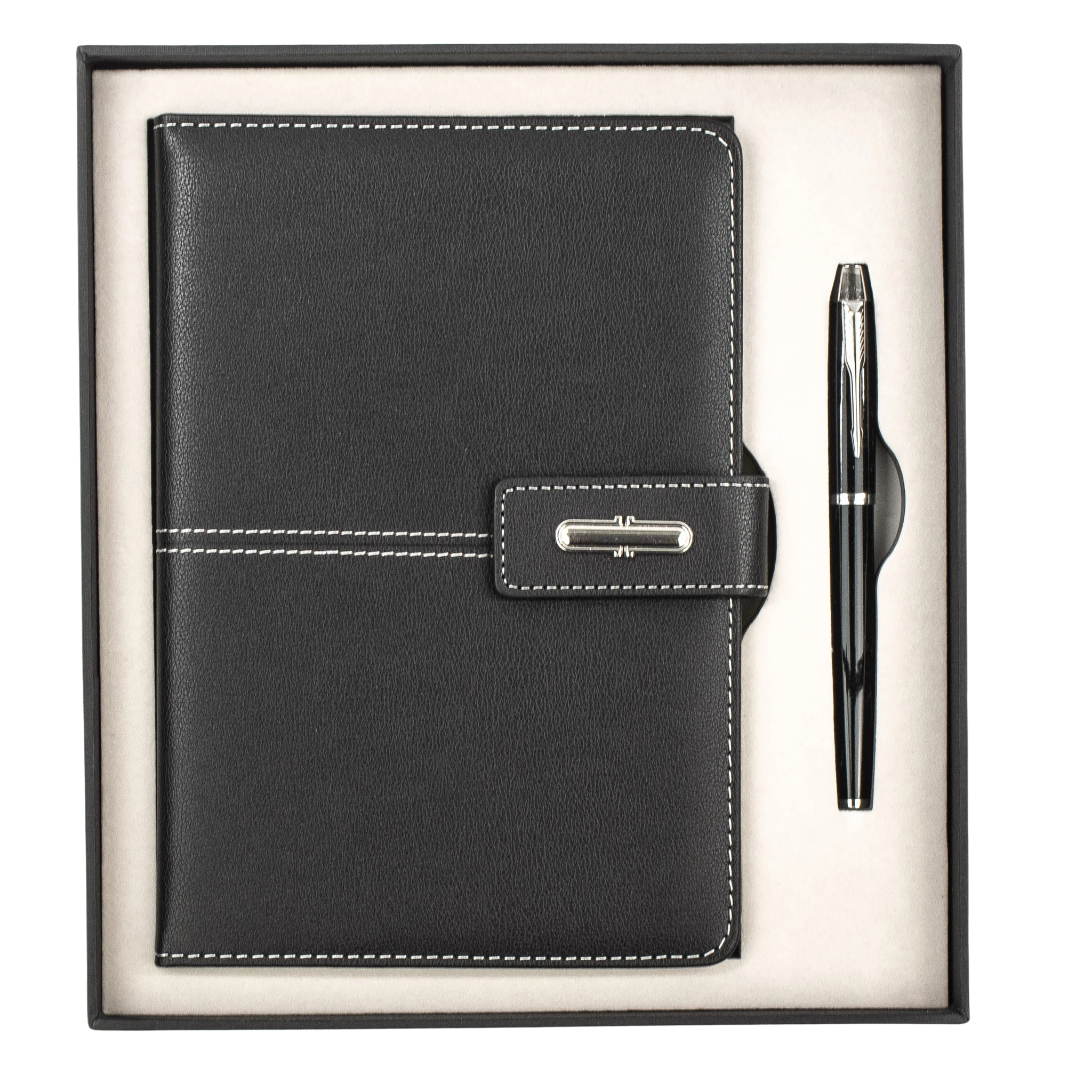 Black Notebook and Pen Gift Set