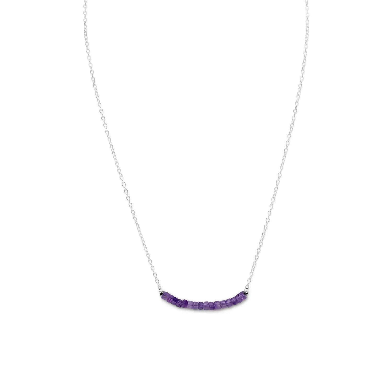 Sterling Purple Pearl Silver Necklace