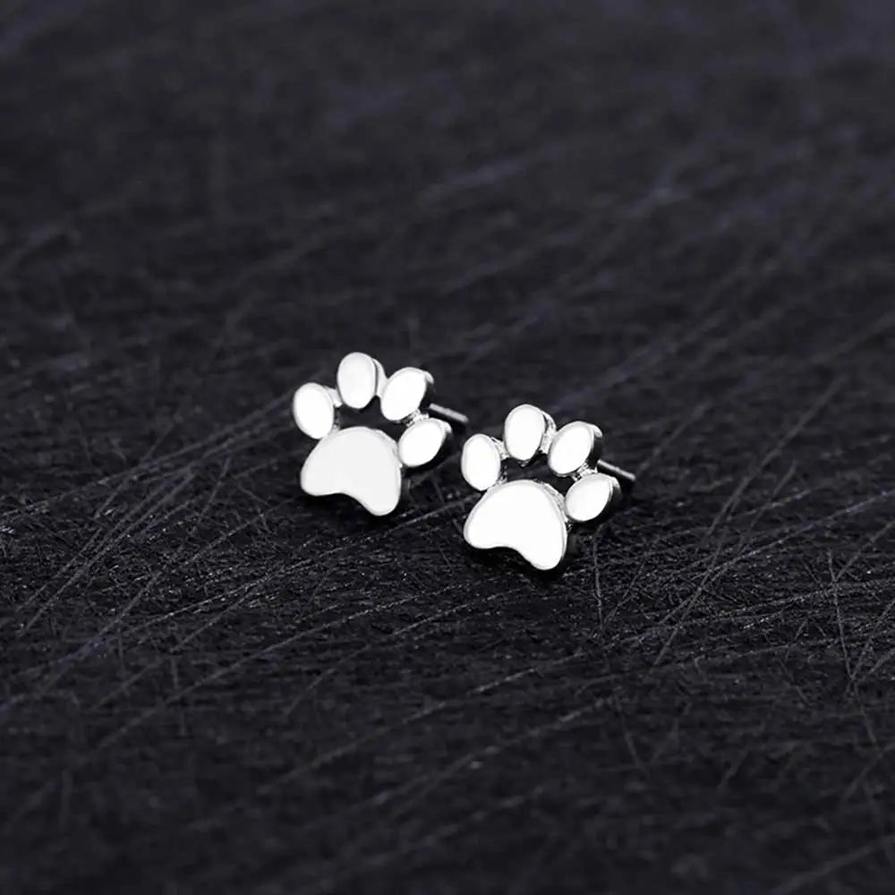 Paw Shaped Earring Studs