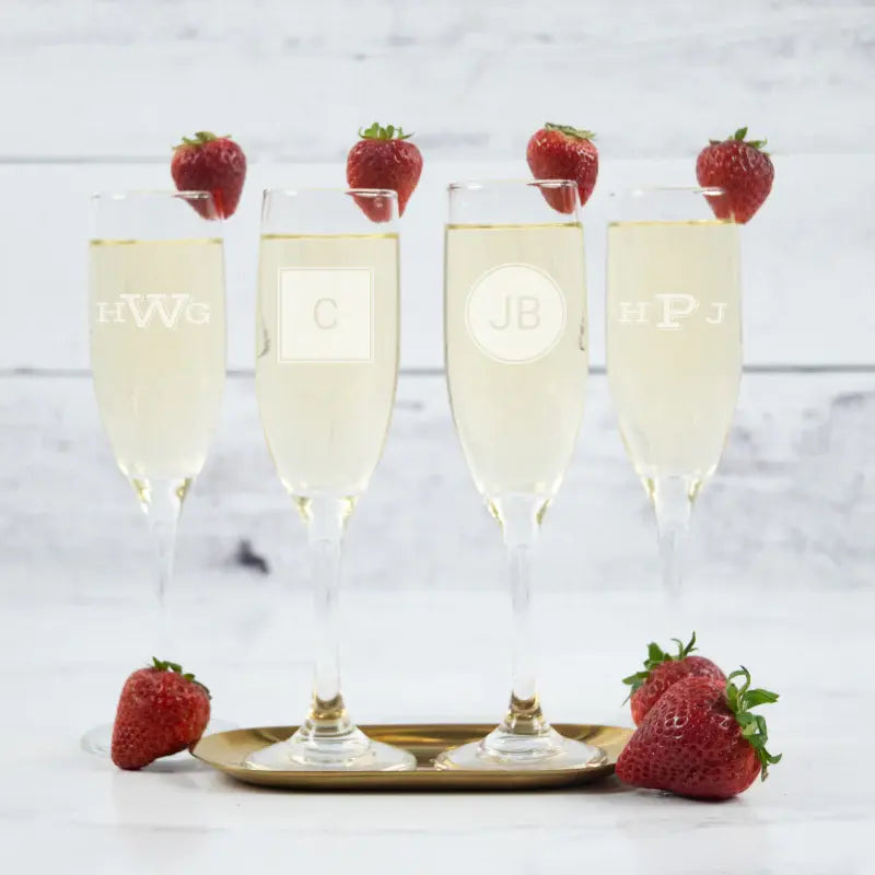 Personalized Champagne Flute Package