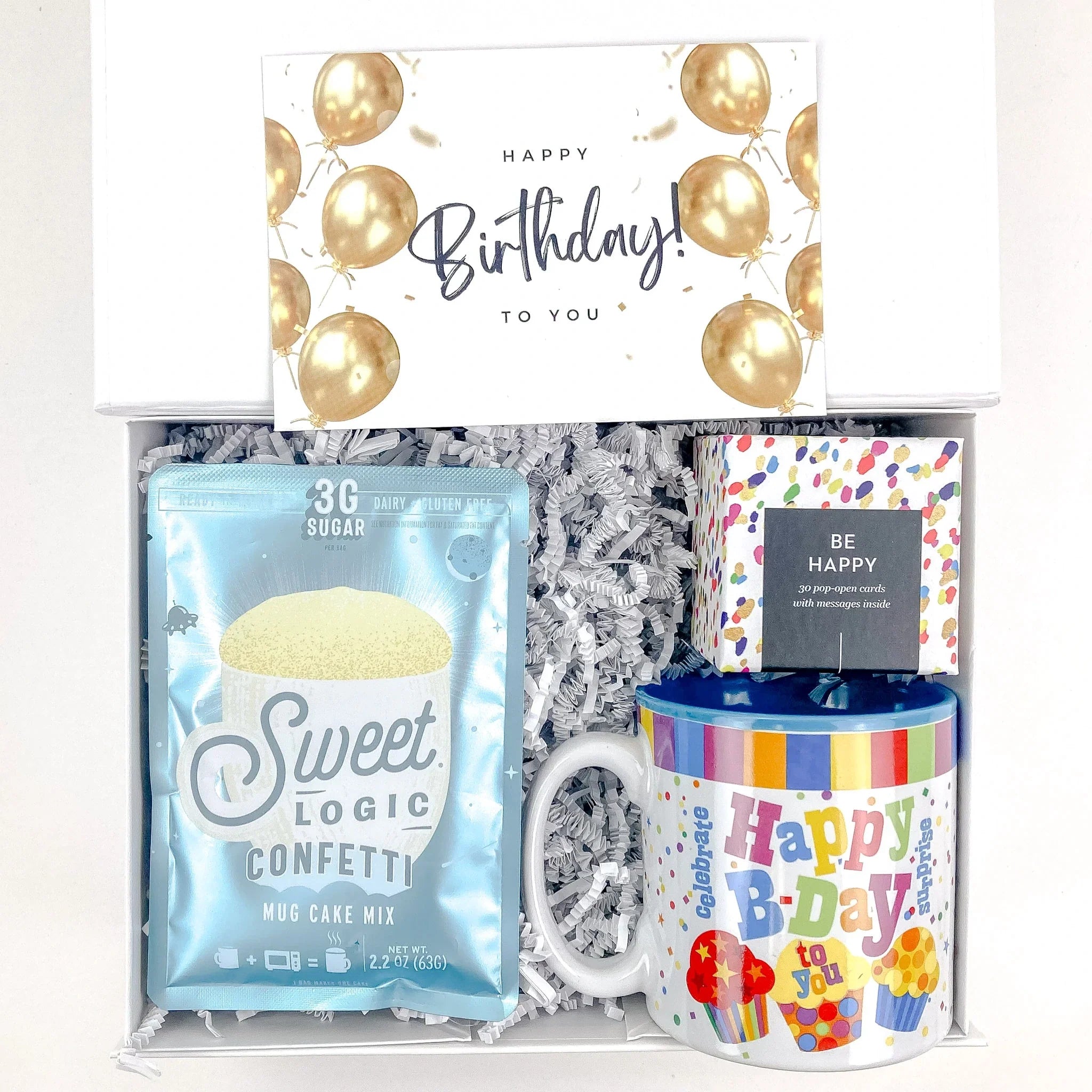 Birthday Mug Cake Gift with Inspirational Cards