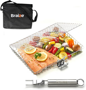 Breezy Gifting Stainless Steel Grill Basket