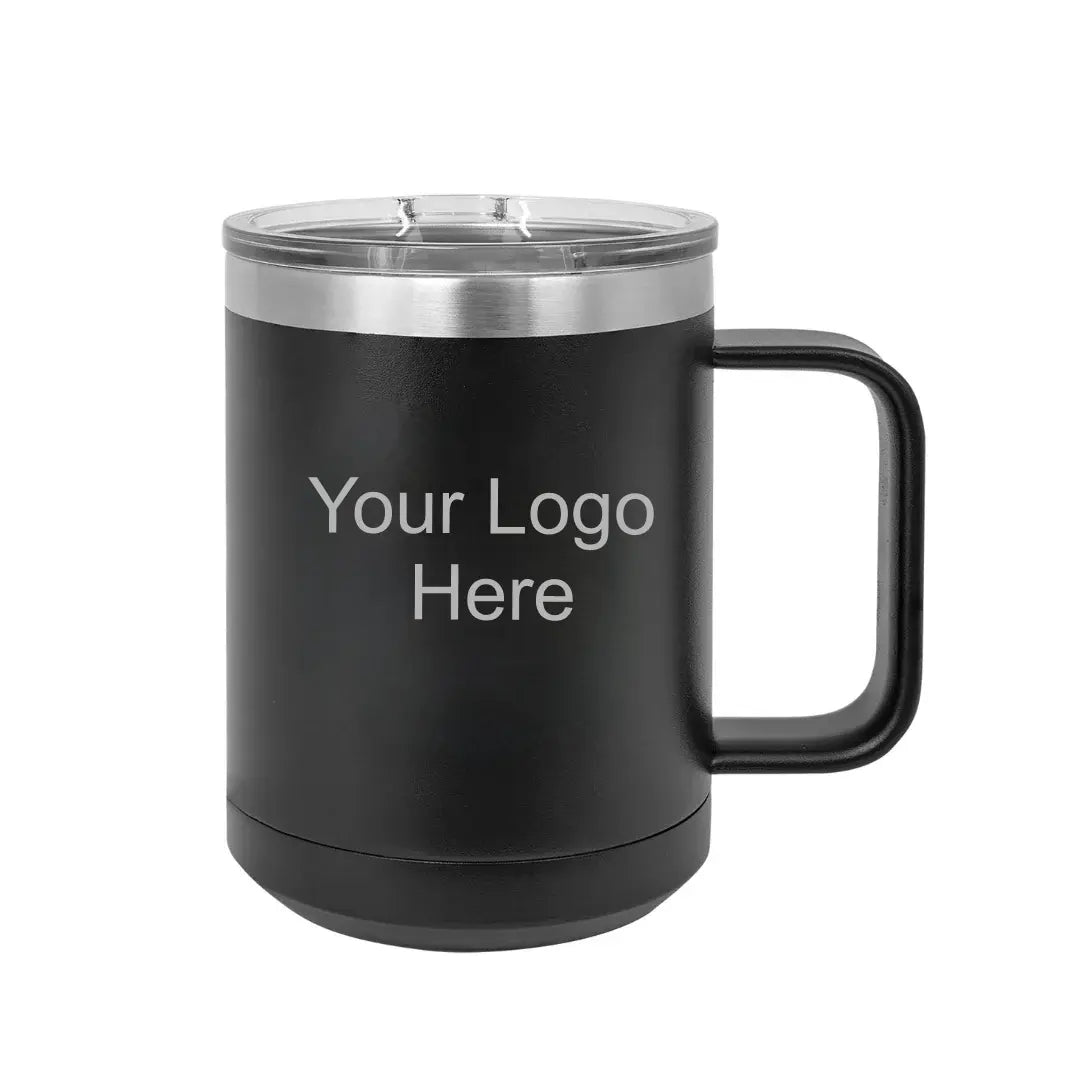 Black Tumbler with Handle