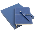 Blue Notebook and Pen Gift Set