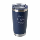 Branded Navy Blue Travel Tumbler