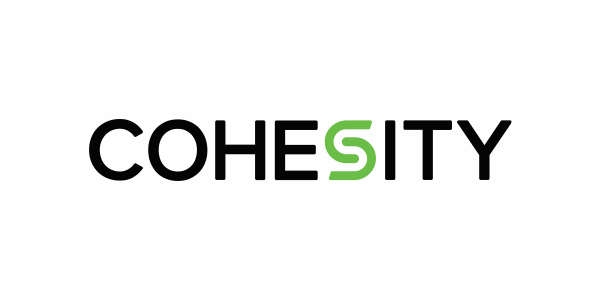 Cohesity logo on a white background