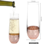 Copper Champagne Flute Set