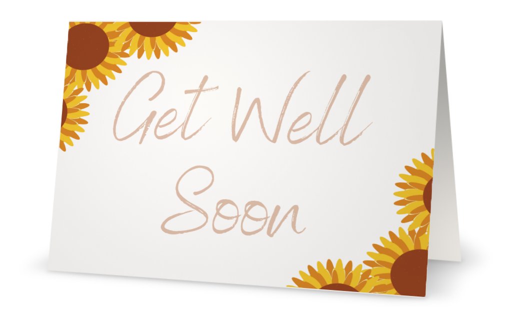 Get Well Soon Sunflower Card