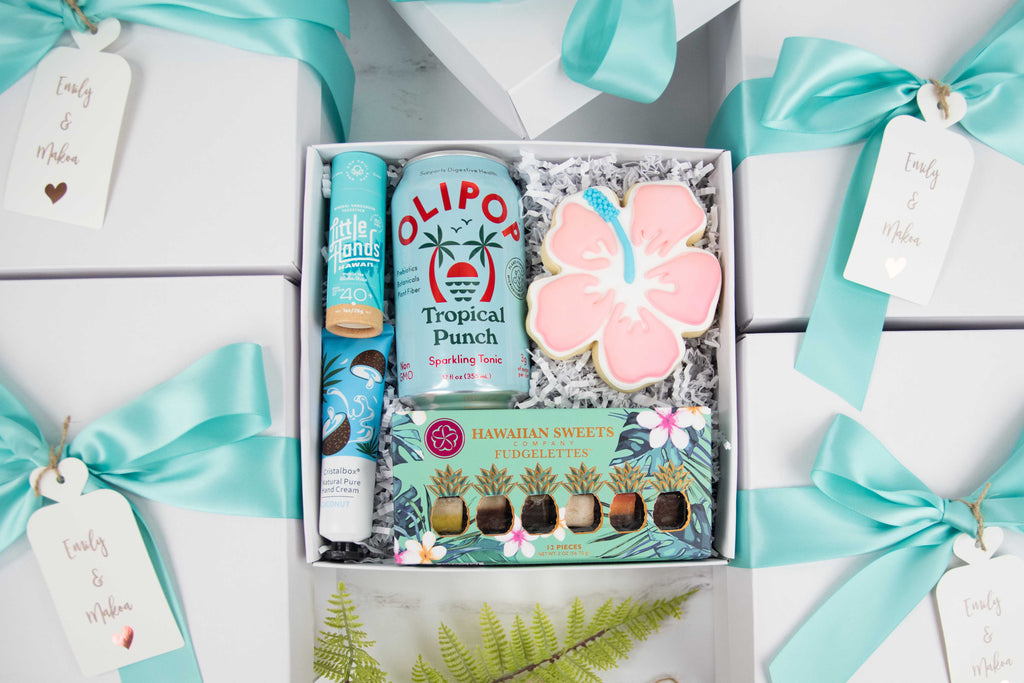 Hawaii Themed Gift Box with Gift Tag