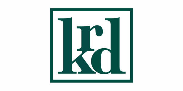 Logo with the text 'lrd kd' in a square frame on a white background