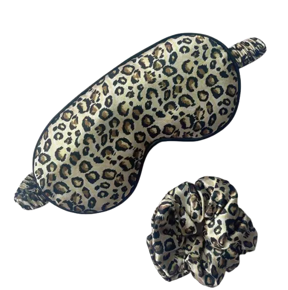 Leopard Sleep Mask and Hair Scrunchie
