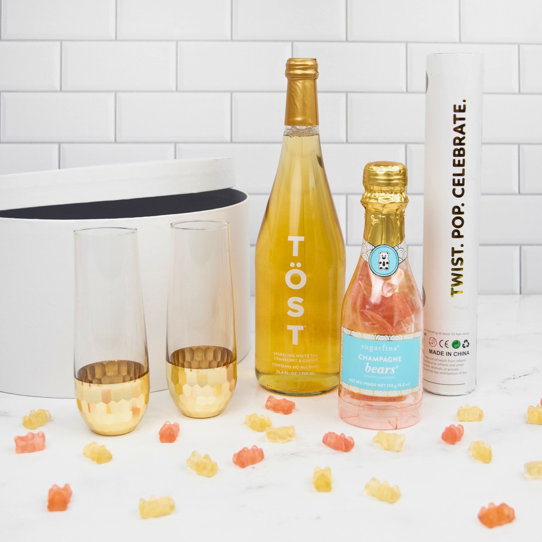 Sip, Sparkle, Shine – Champagne Gift Basket – RSVP Style