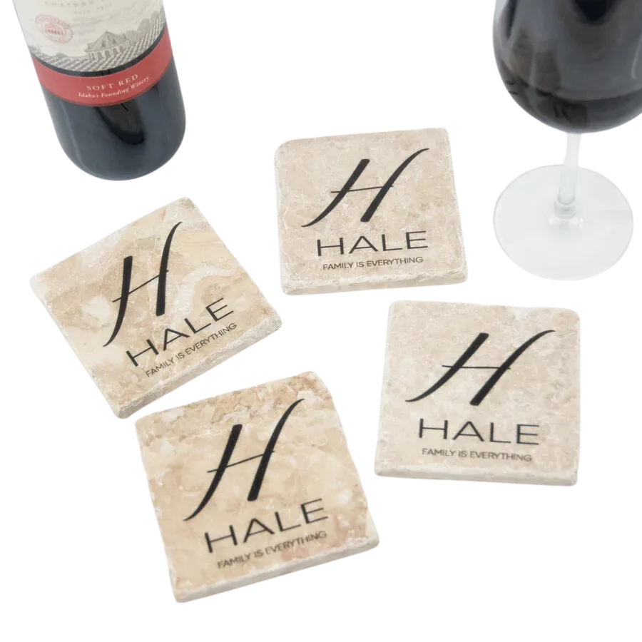 Personalized Marble Coaster Set