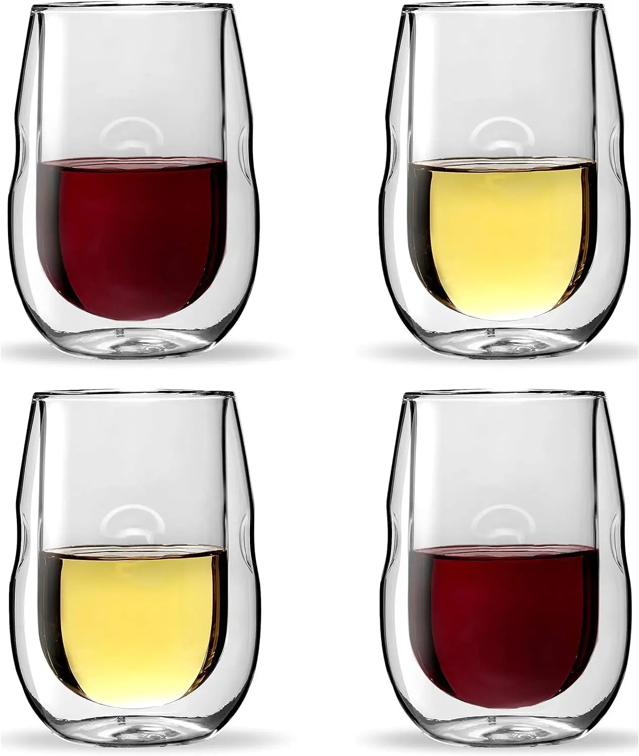 Modern Double Walled Wine Glasses