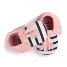 Striped Baby Moccasins 