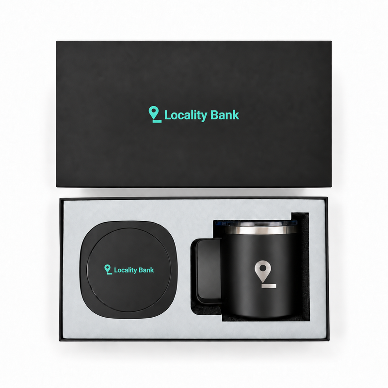 Locality Wireless Phone Charger, Mug Warmer & Insulated Mug