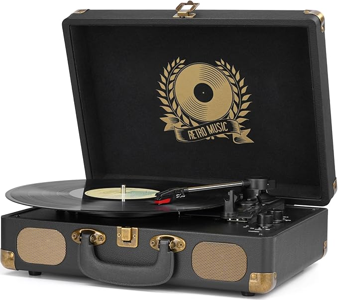 Breezy Gifting Retro Vinyl Record Player