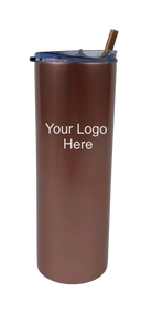 Gold Skinny Tumbler with Straw