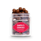Jar of 'Santa's Cookies' by Candy Club on a white background