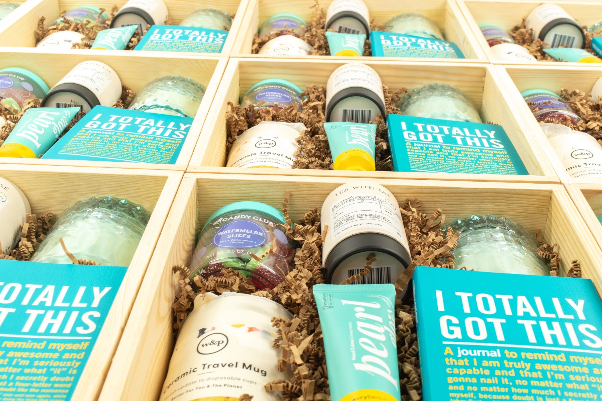 Employee Wellness Gifts in Wooden Crates