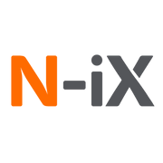 N-iX logo with orange and gray colors on a white background