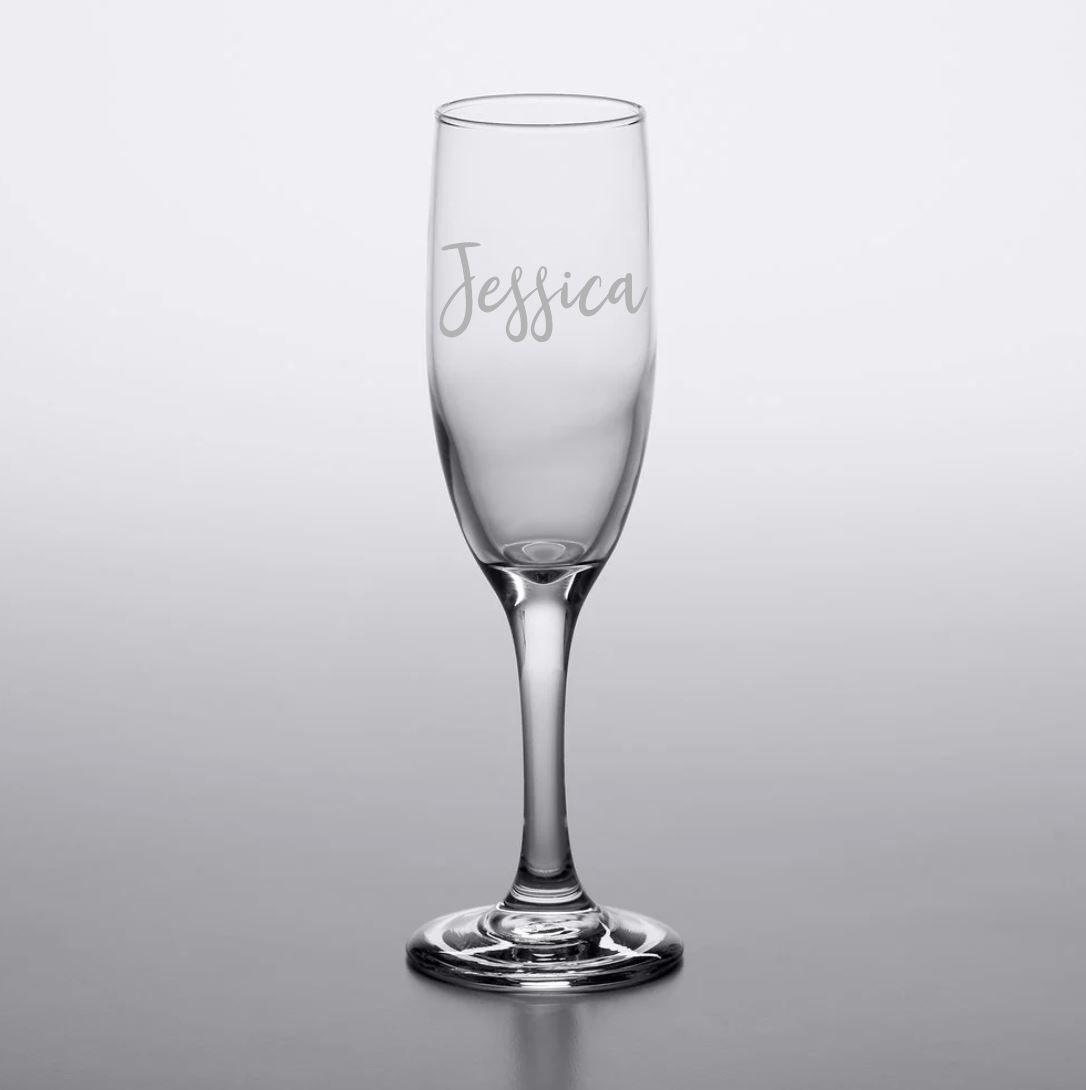 Buy Monogram Champagne Flute Glass Personalized Mimosa glasses