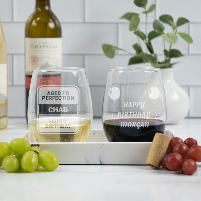 Happy Birthday Personalized Wine Tumbler – Shadow Breeze
